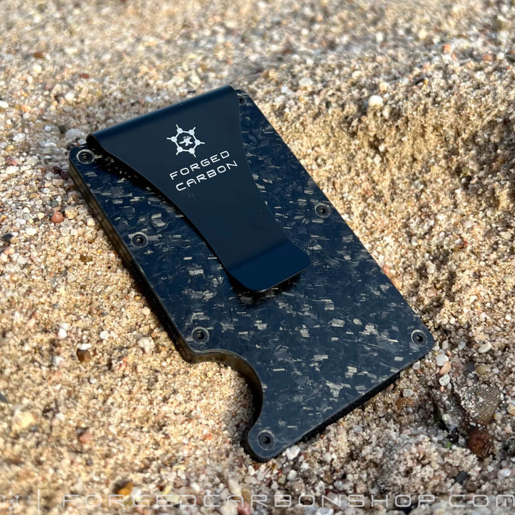 Forged Carbon Wallet Sand