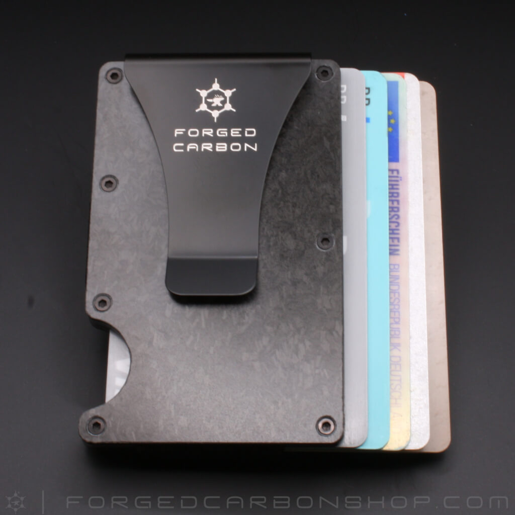 Forged Carbon Wallet Clip mit Karten